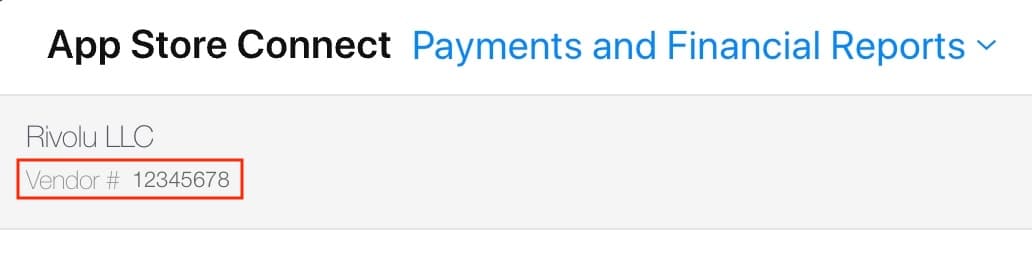 App Store Connect - Find your Vendor ID in Sales and Trends